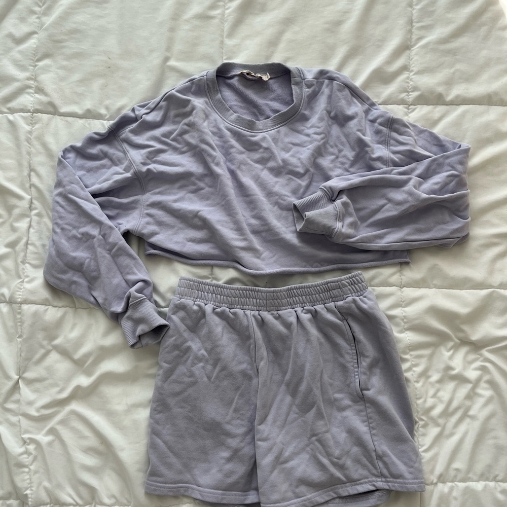 Purple two piece lounge set, size small - Picture 2 of 2